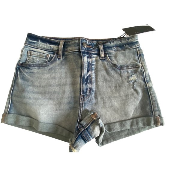 NEW Studio Blue Cutoff Distressed Jean‎ Denim Shorts SZ 29 NWT - Picture 1 of 8